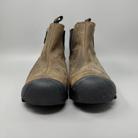 Keen Anchorage Mens Sz 12 Brown Outdoor Leather Waterproof Pull On Boots 1002758